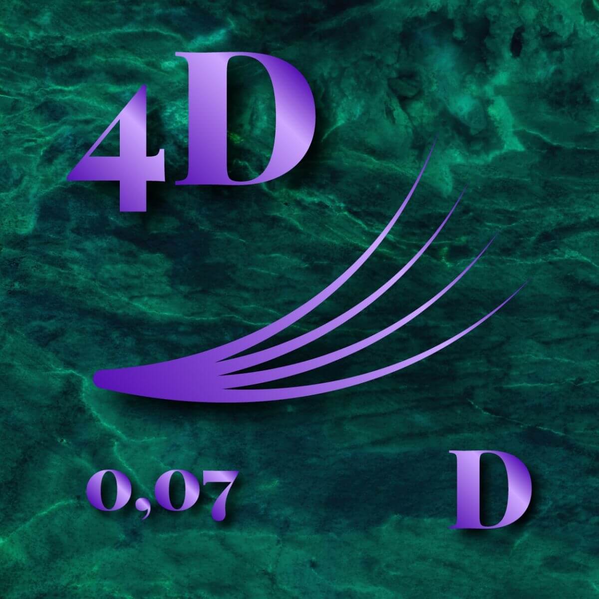 ColorDream Lila 4D - 0,07 - D v - 500db szempilla