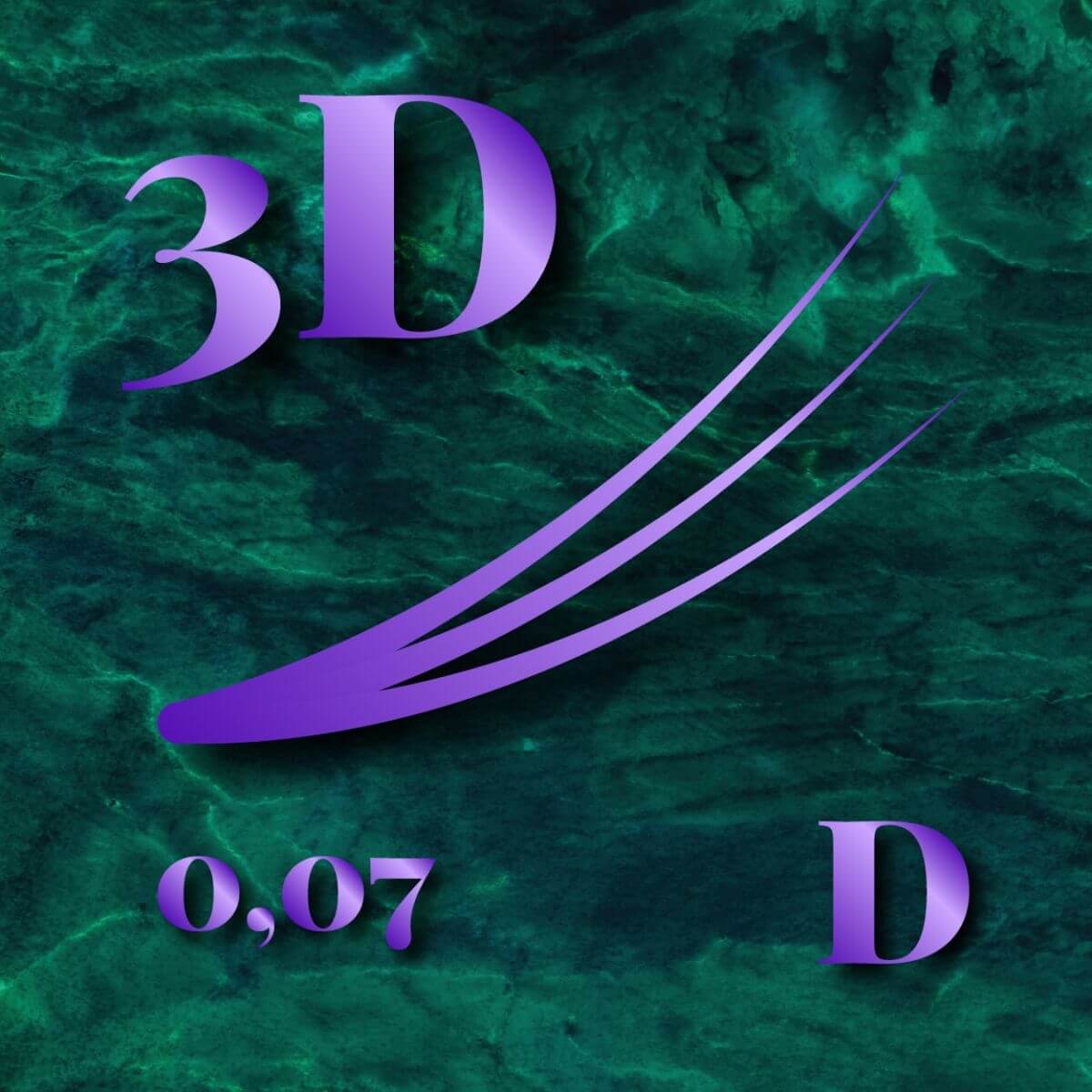 ColorDream Lila 3D - 0,07 - D v - 500db szempilla